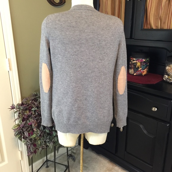 💥 Gap Gray Cardigan w/Elbow Patches Size S - Picture 4 of 7